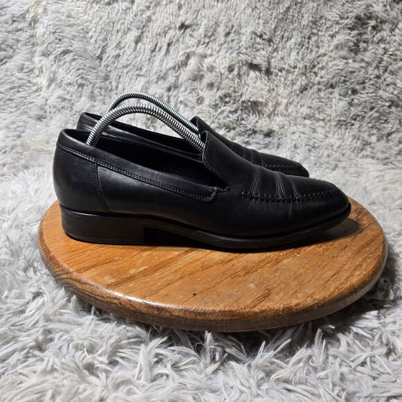 Ecco Vitrus III Men Size 7-7.5/41 Loafer Retro Black Formal Leather Comfort Shoe - Picture 3 of 11